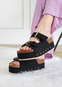 Nina Double Buckle Platform Sandal