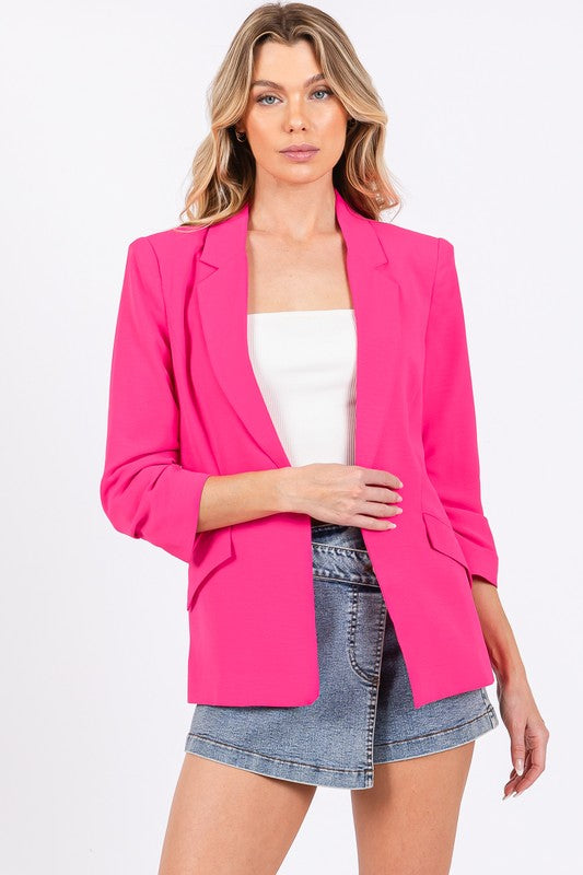 Open-Front Casual Blazer