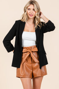 Open-Front Casual Blazer