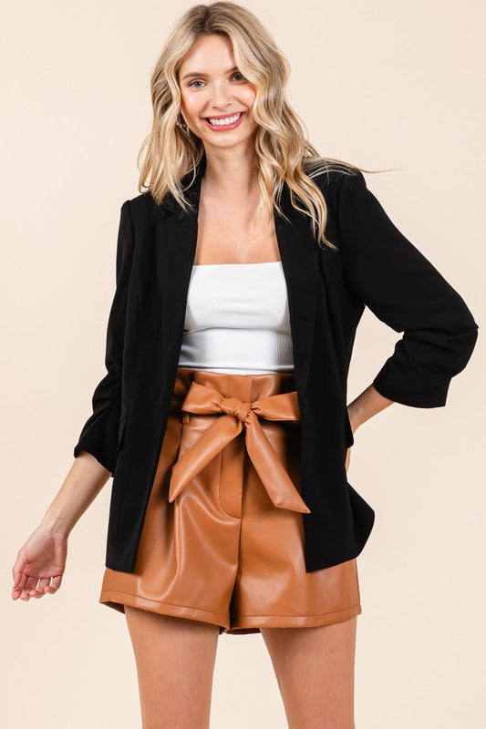 Open-Front Casual Blazer