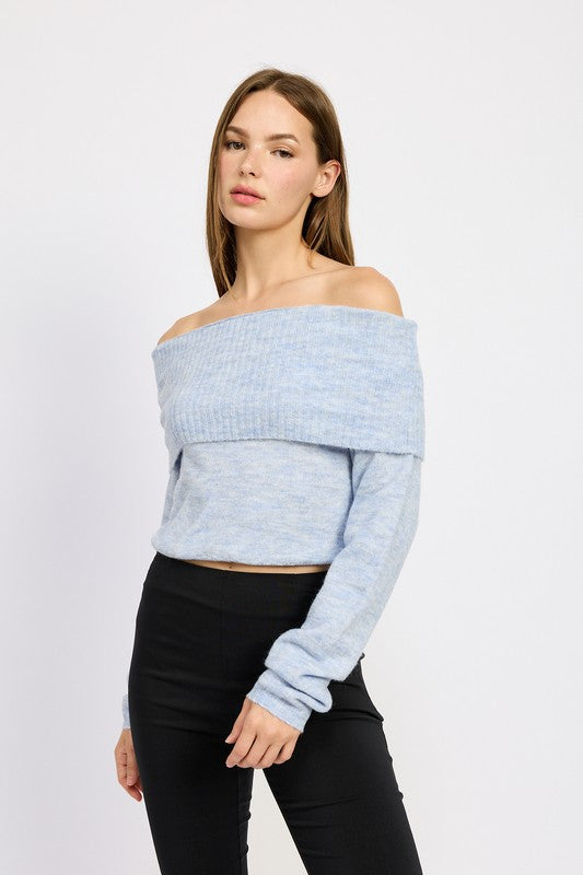 BRYNN OFF SHOULDER FOLD OVER TOP