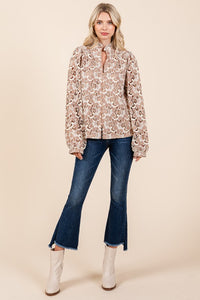 Floral Eyelet Laced Blouse