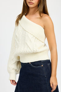 OVERSIZED ONE SHOULDER SWEATER