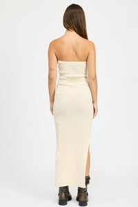 Ribbed Maxi Tube Dress