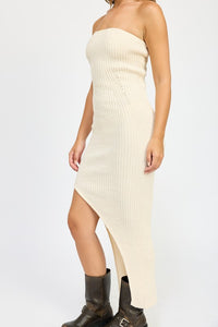 Ribbed Maxi Tube Dress