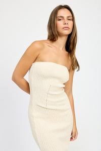 Ribbed Maxi Tube Dress