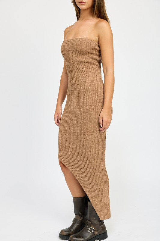 Ribbed Maxi Tube Dress