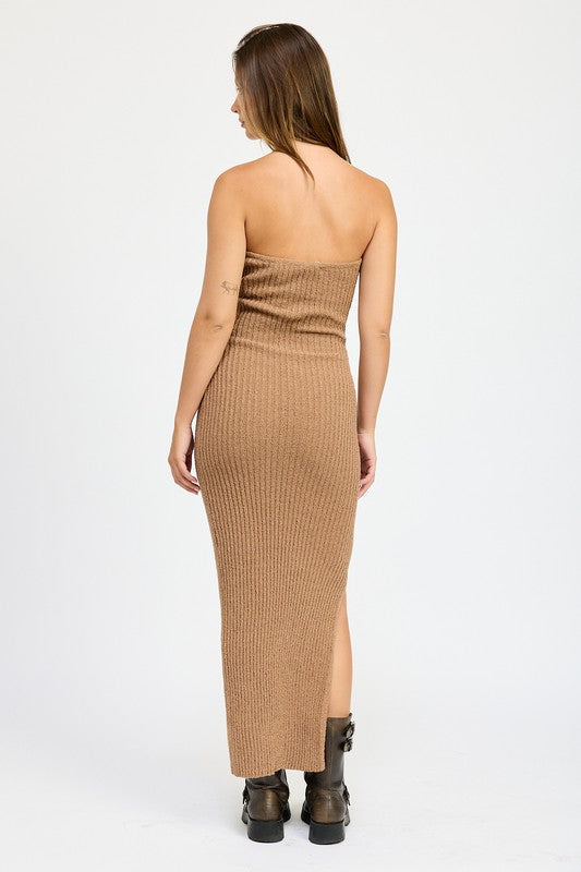 Ribbed Maxi Tube Dress