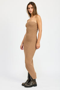 Ribbed Maxi Tube Dress