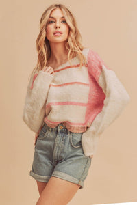 Knit Stripe Pullover Sweater