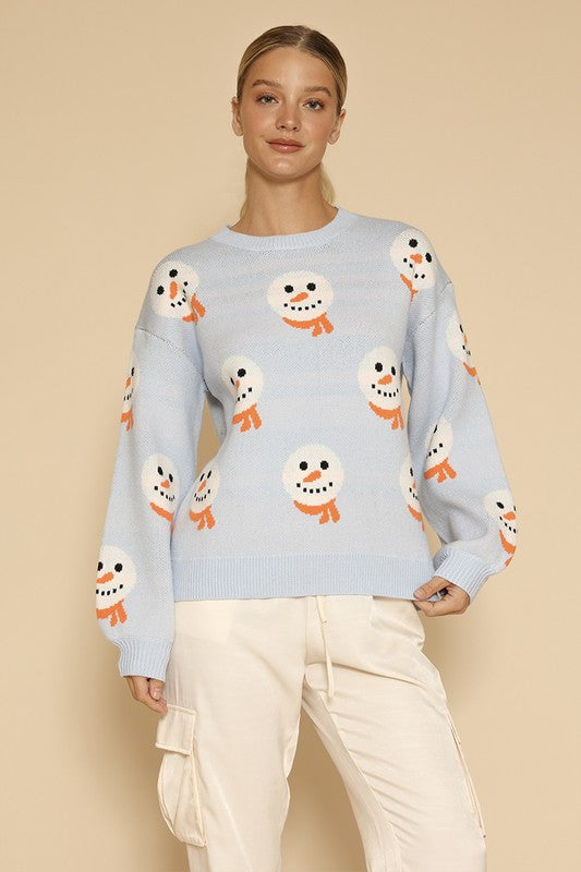 Snowman Holiday Knit Sweater