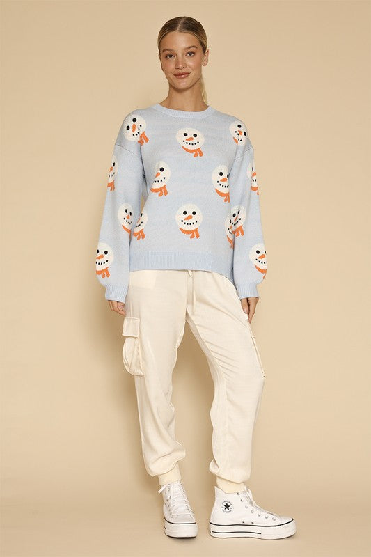 Snowman Holiday Knit Sweater