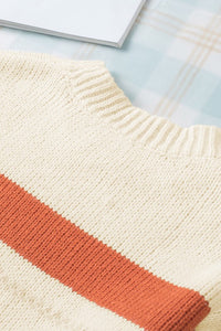 Striped Color Block Knit Sweater