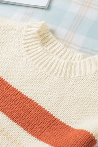 Striped Color Block Knit Sweater