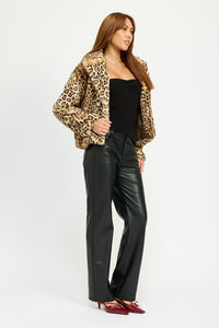 Animal Print Faux Fur Coat