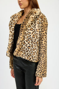 Animal Print Faux Fur Coat