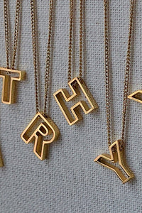 Cutout Initial Necklace