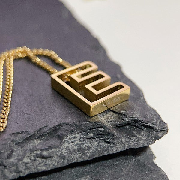 Cutout Initial Necklace