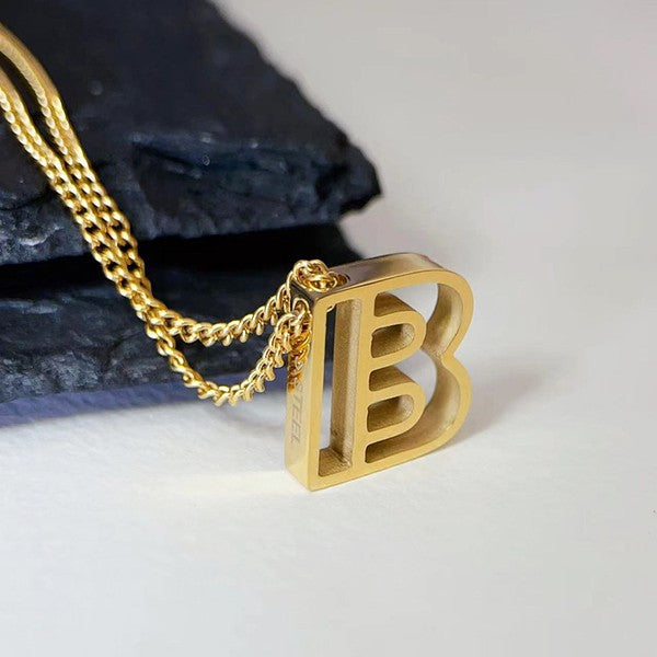 Cutout Initial Necklace