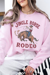 Jingle Horse Rodeo Christmas Fleece Sweatshirt