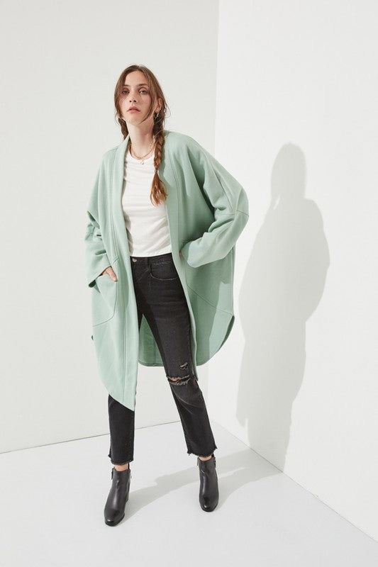 Sage Oversized Knit Cardigan