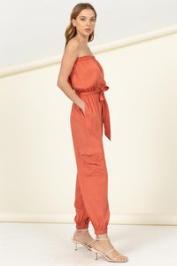 Belted Tube Jumpsuit