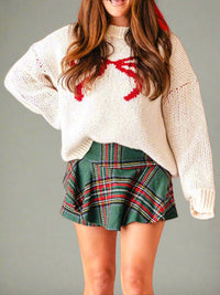 Holiday Bow Oversized Sweater