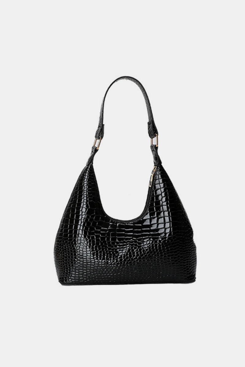 Leather Stone Texture Shoulder Bag