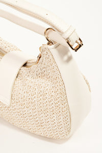 Straw Braid Hobo Bag