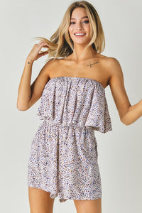 Woven Leopard Print Romper