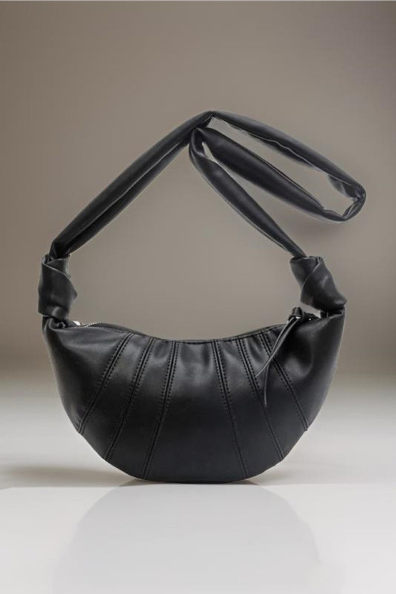 Vegan Leather Croissant Crossbody Bag