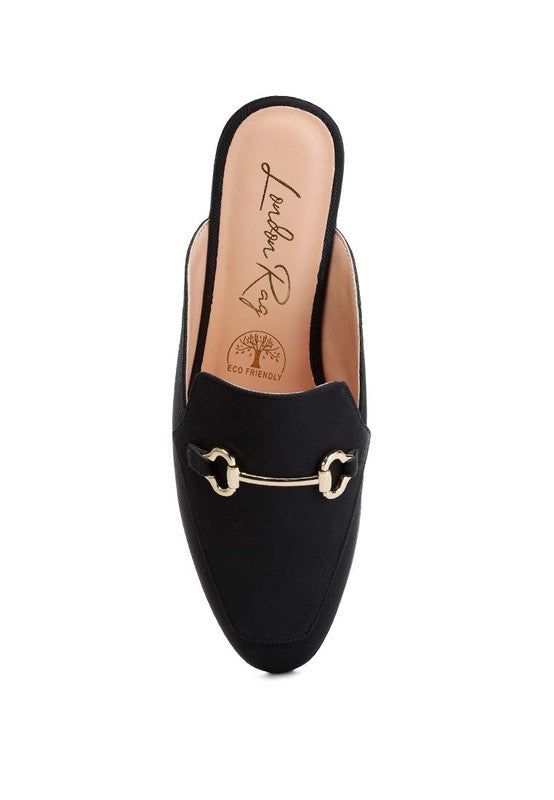 Horsebit Slip On Mules