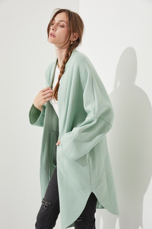 Sage Oversized Knit Cardigan