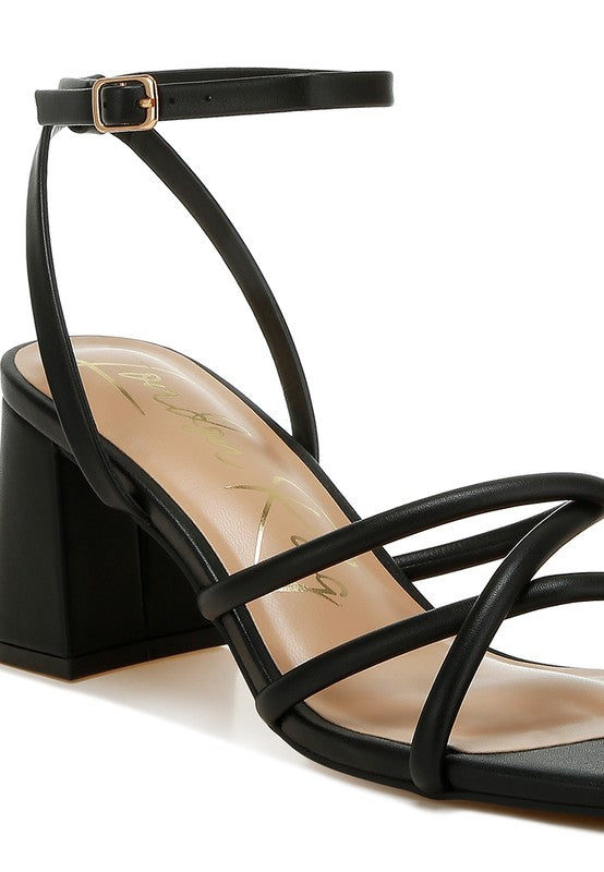 Alya Low Block Heel Strappy Sandals