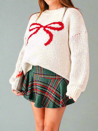 Holiday Bow Oversized Sweater