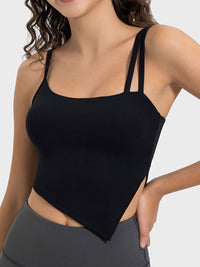 Slit Asymmetrical Neck Active Cami