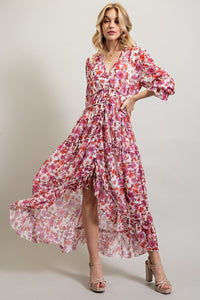 Boho Floral High/Low Maxi Dress