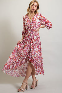 Boho Floral High/Low Maxi Dress