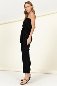 Belted Tube Jumpsuit