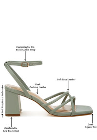 Alya Low Block Heel Strappy Sandals