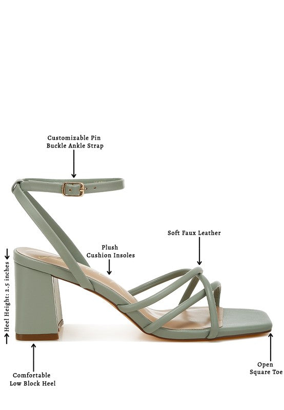 Alya Low Block Heel Strappy Sandals