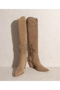 Franklin Knee High Western Boots