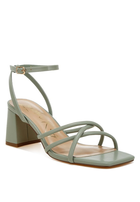 Alya Low Block Heel Strappy Sandals